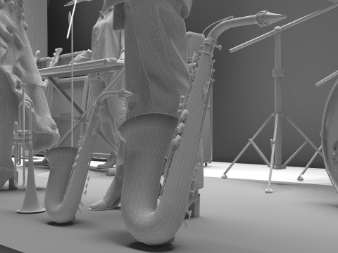 Music Band 4K 3D Model