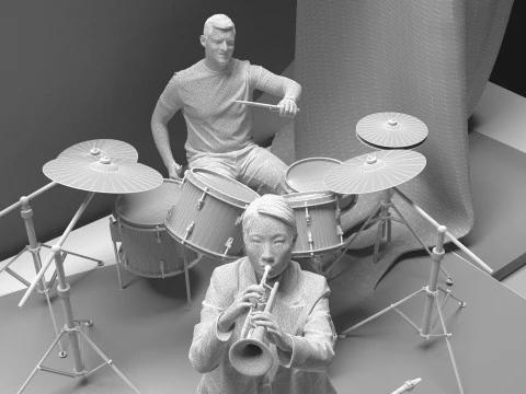 Banda musicale 4K Modello 3D