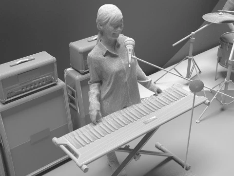 Banda musicale 4K Modello 3D