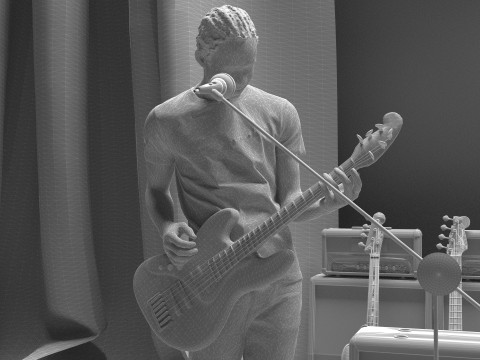 Music Band 4K 3D Model