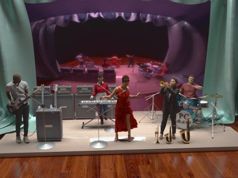 Zespół muzyczny 4K Model 3D