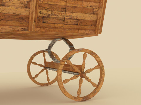 Hay Wagon 3D Model