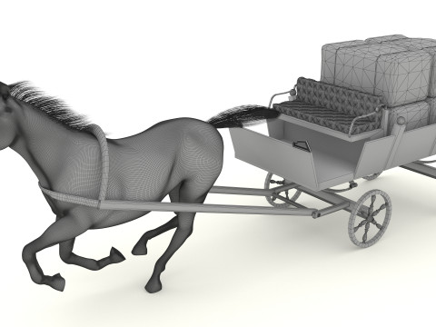 Hay Wagon 3D Model