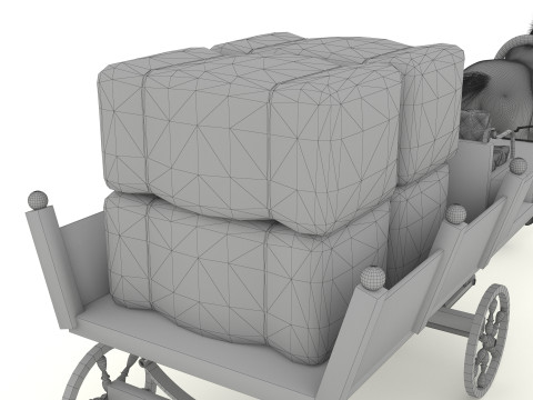 Hay Wagon 3D Model