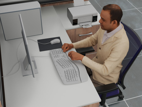 B&uuml;ro 2 3D Modell