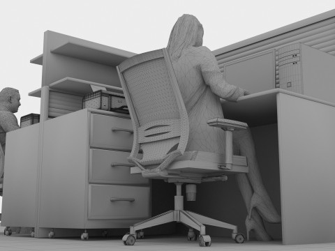 B&uuml;ro 2 3D Modell