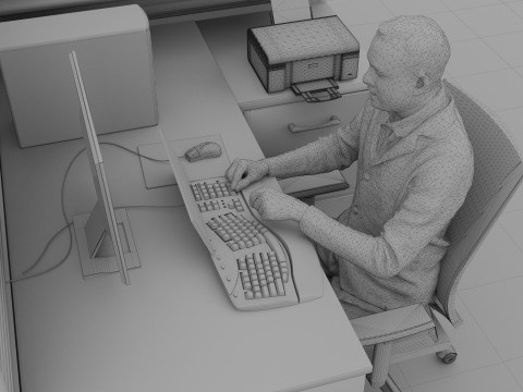 B&uuml;ro 2 3D Modell