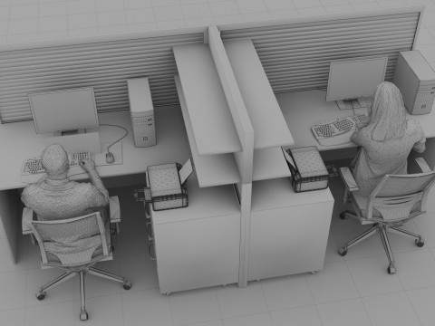 B&uuml;ro 2 3D Modell