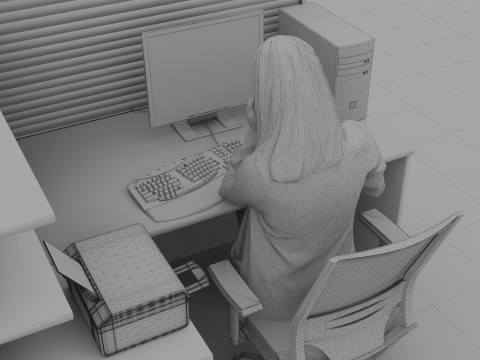 B&uuml;ro 2 3D Modell