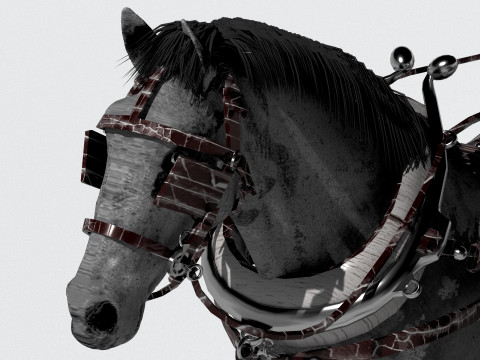 Horse-Drawn Wagon 2 3D Model