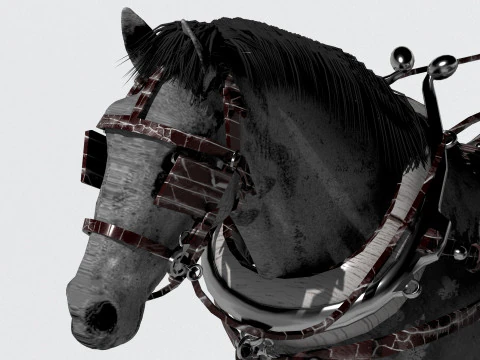 Horse-Drawn Wagon 2 3D Model