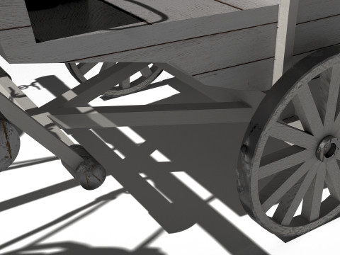 Horse-Drawn Wagon 2 3D Model