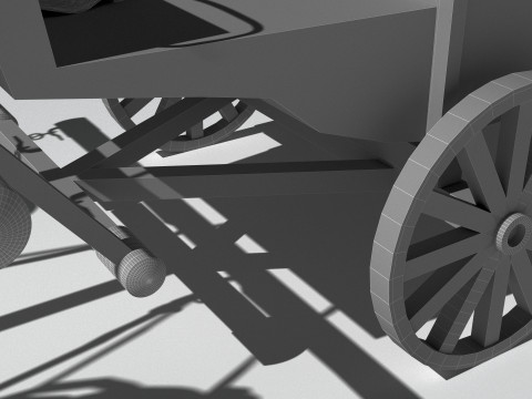 Horse-Drawn Wagon 2 3D Model