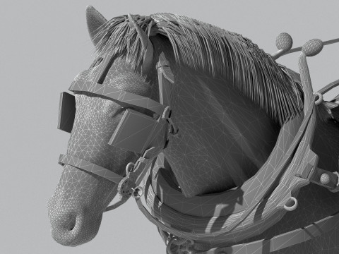 Horse-Drawn Wagon 2 3D Model