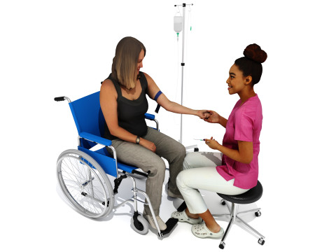 Injection de s&eacute;rum Modèle 3D