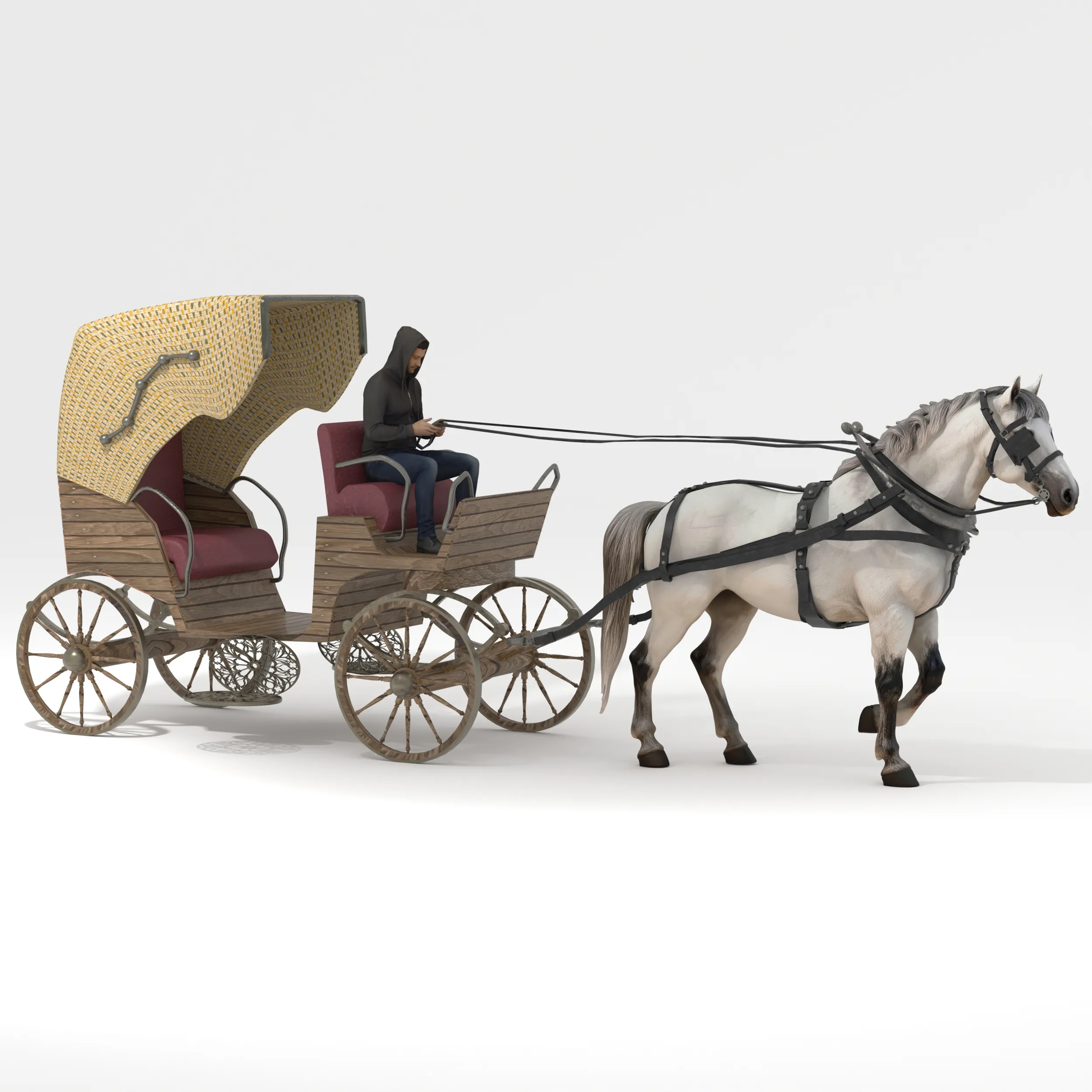 Fiacre 3D Model .c4d .max .obj .3ds .fbx .stl .blend 