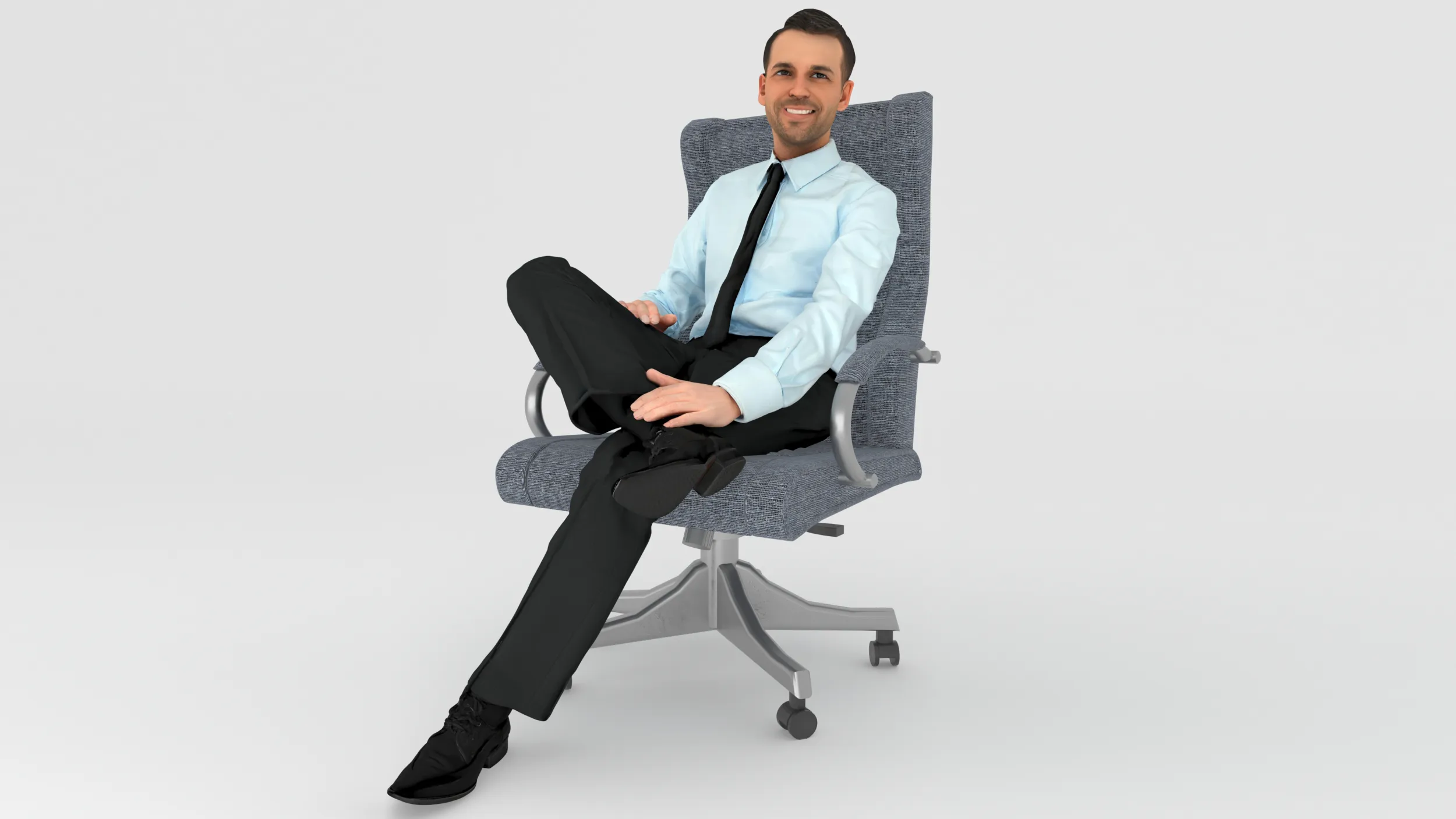 Businessman 3D Model .c4d .max .obj .3ds .fbx .stl .blend 