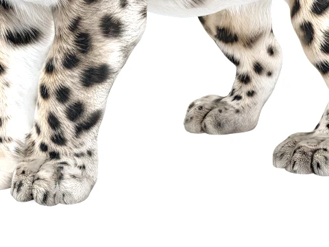 Snow Leopard 3D Model