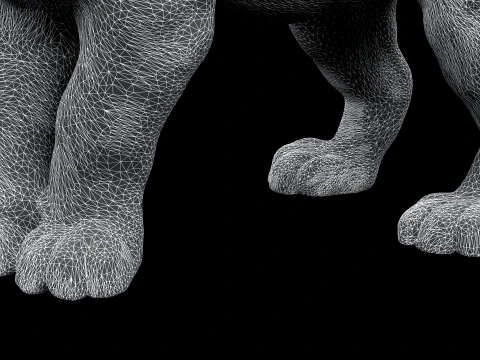 Snow Leopard 3D Model