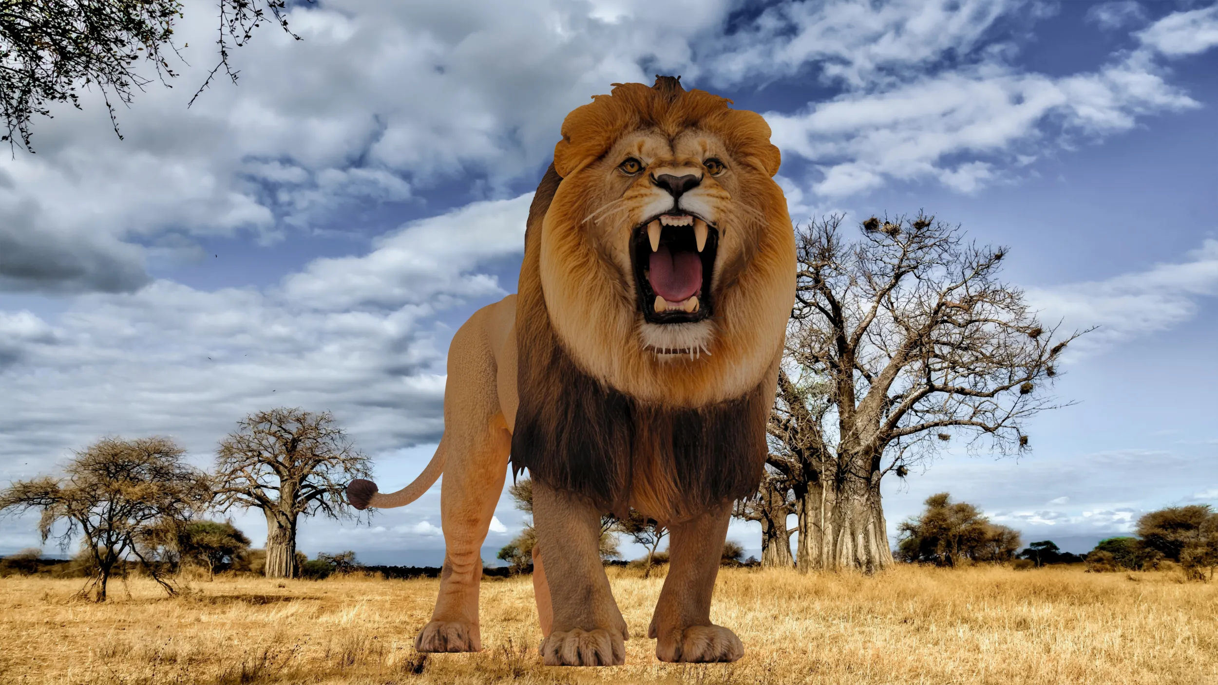 Lion 3D Model .c4d .max .obj .3ds .fbx .stl .blend