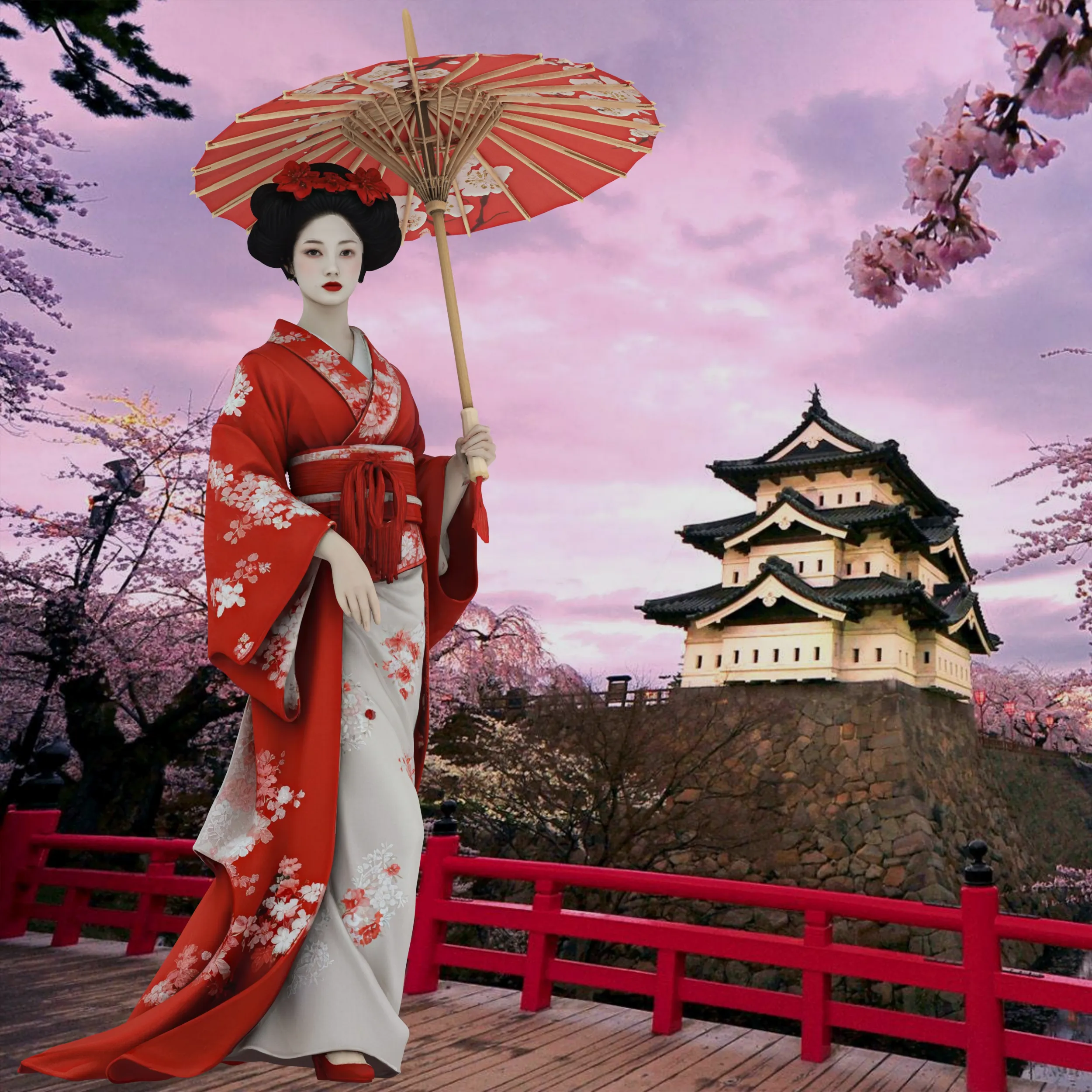 Geisha Modèle 3D .c4d .max .obj .3ds .fbx .stl .blend 