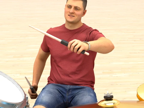 Drummer 2 3D Model