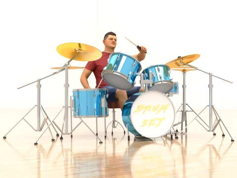 Drummer 2 3D Model