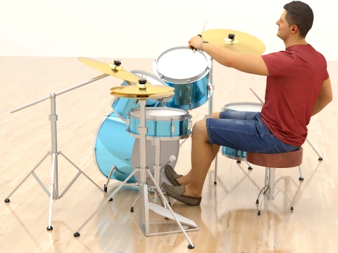 Drummer 2 3D Model