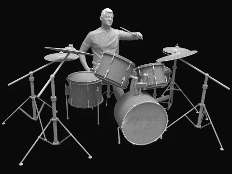 Drummer 2 3D Model