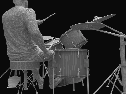 Drummer 2 3D Model