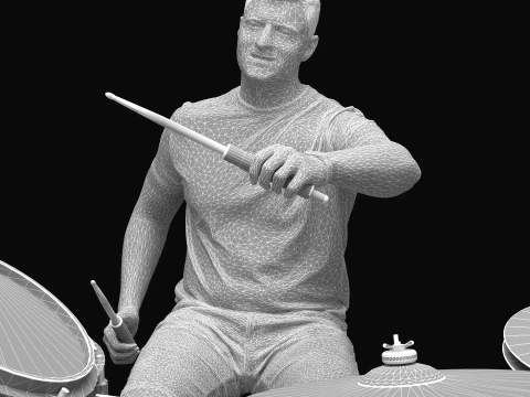 Drummer 2 3D Model