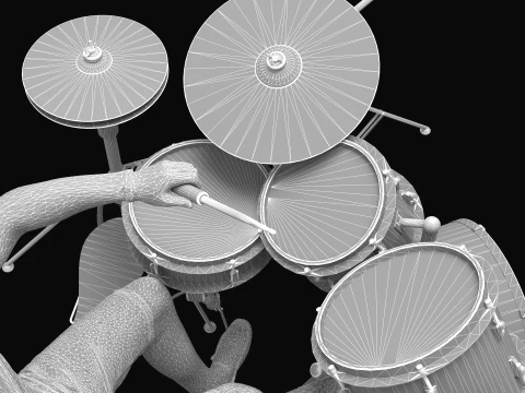 Drummer 2 3D Model