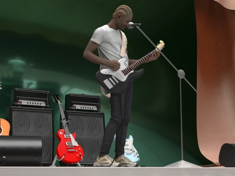 Musician 3D Model
