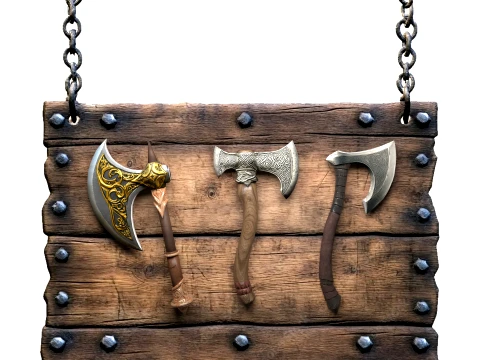Battle Axes 3D मॉडल