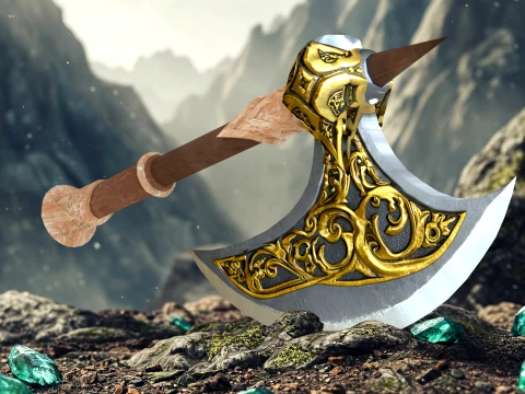 Battle Axes 3D Model