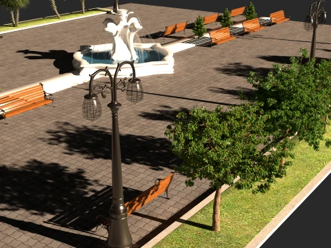 Dolphin Park 3D Model