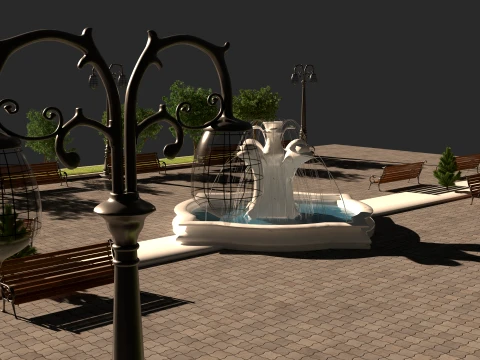 Dolphin Park 3D Model