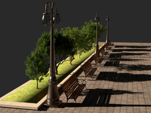 Dolphin Park 3D Model