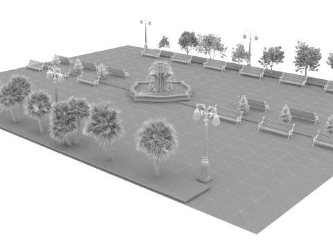 Dolphin Park 3D Model
