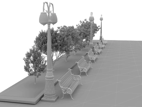 Dolphin Park 3D Model