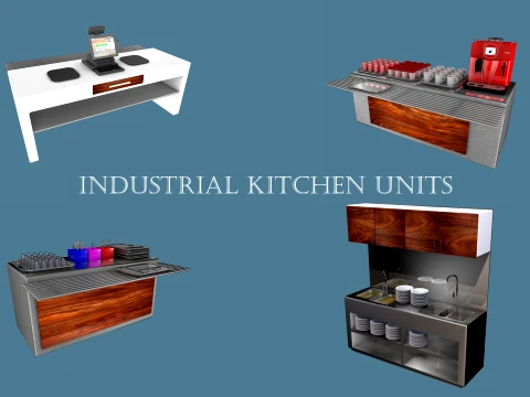Industrial Kitchen Units Modelo 3D