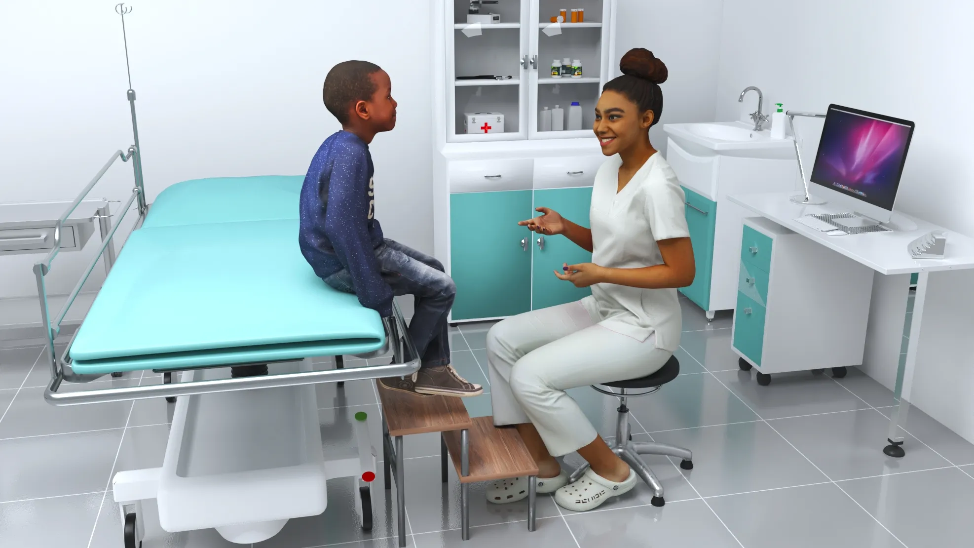Pediatric Exam 3D Model .c4d .max .obj .3ds .fbx .stl .blend 