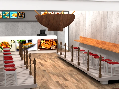 Fish and Chips Shop 3Dモデル