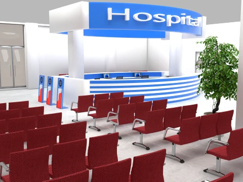 Hospital Lobby 3D Model