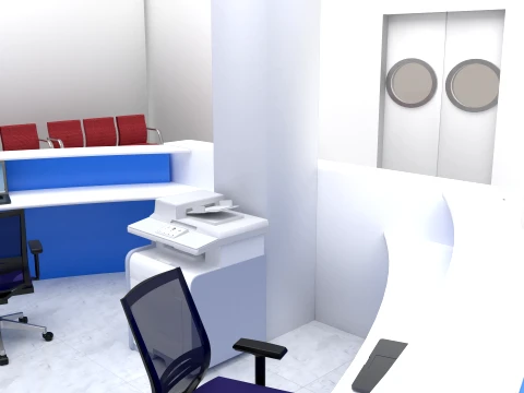 Hospital Lobby 3D Model
