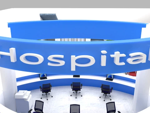 Hospital Lobby 3D Model