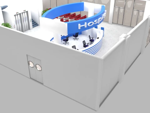 Hospital Lobby 3D Model