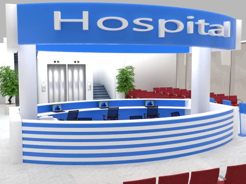 Hospital Lobby 3D Model