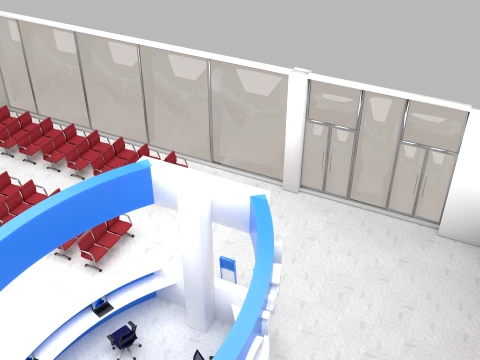 Hospital Lobby 3D Model