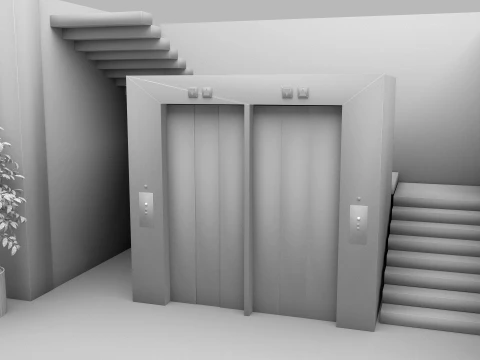 Hospital Lobby 3D Model